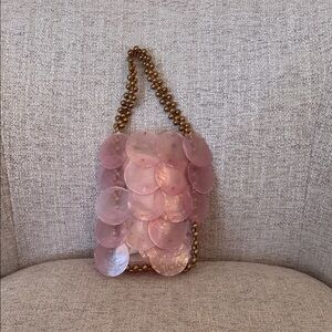 Pink Beaded Women's Bag